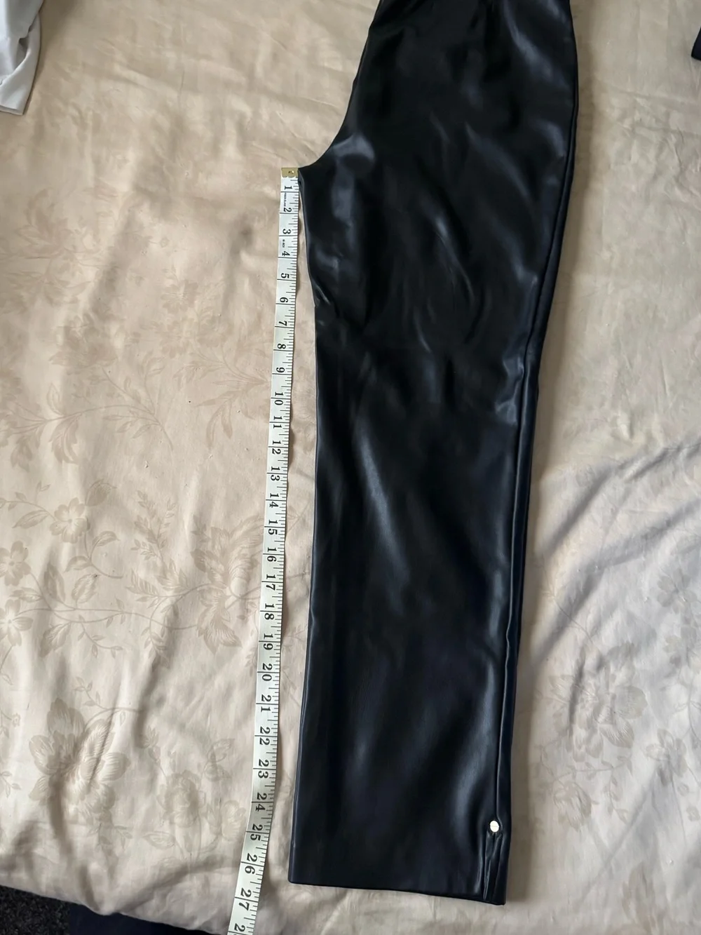 Michael Kors Black Faux Leather Trousers